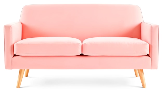 Pink sofa isolated