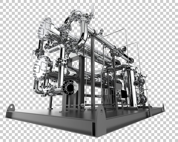 PSD pipe assembly isolated on transparent background 3d rendering illustration