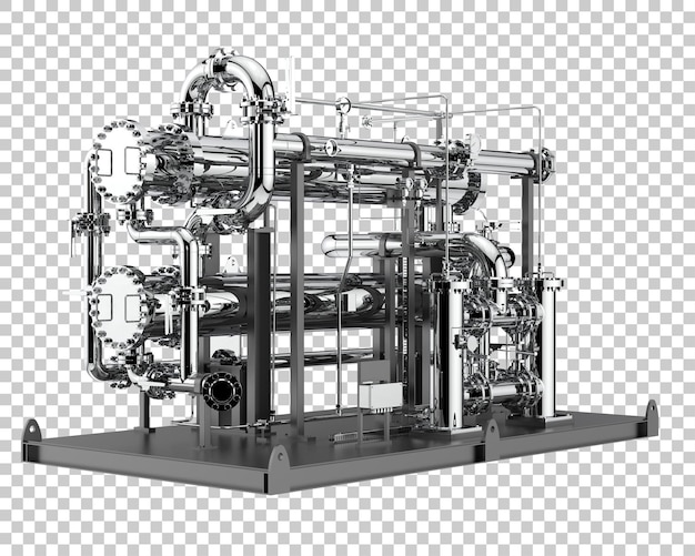 PSD pipe assembly isolated on transparent background 3d rendering illustration