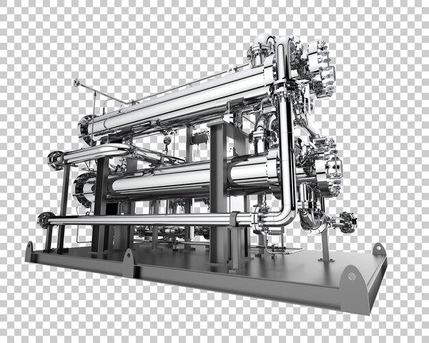 PSD pipe assembly isolated on transparent background 3d rendering illustration