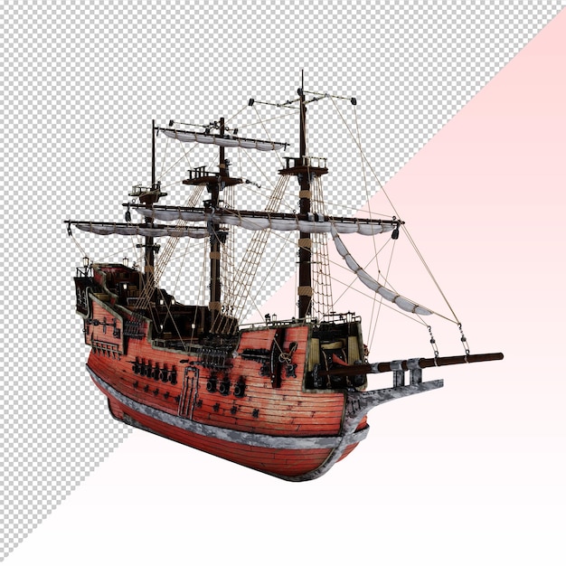 Pirate Ship isolated