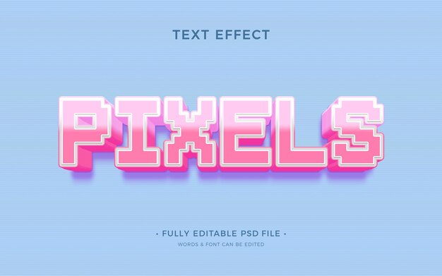 PSD pixels text effect