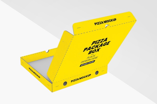 PSD pizza box mockup box packaging mockup isolated realistic pizza box mockup template isolated