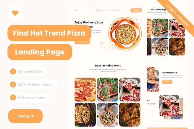 Pizza landing pages website template