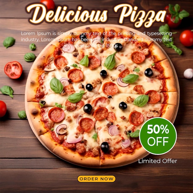 Pizza sale banner or social media post design