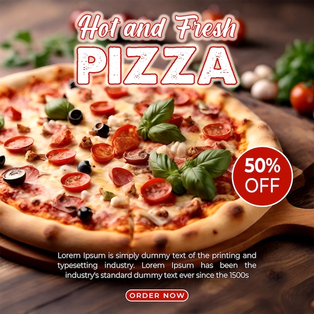 Pizza sale banner or social media post design