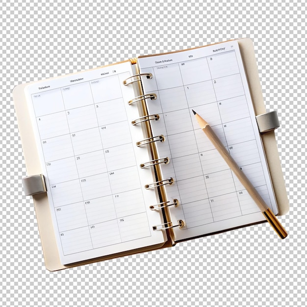 PSD planner or organize on transparent background