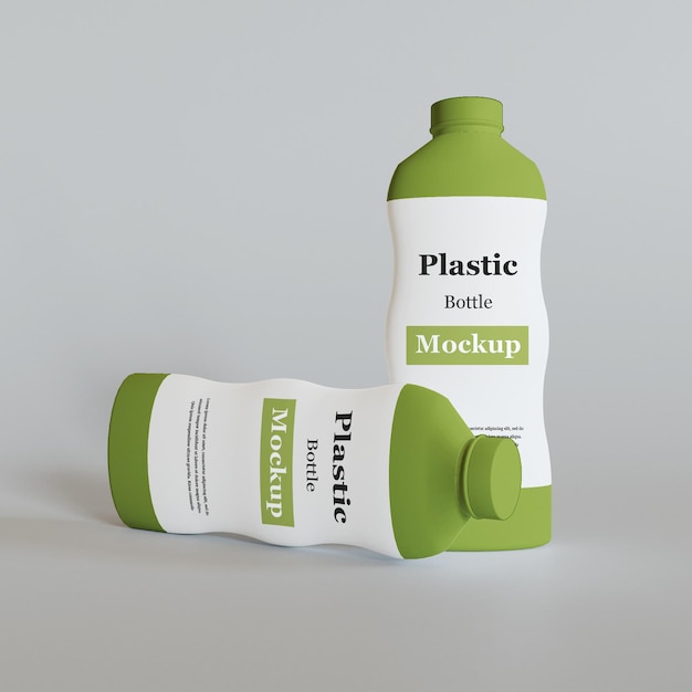 Plastic bottle  mockup