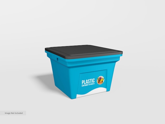 Plastic Storage Container Packaging Mockup