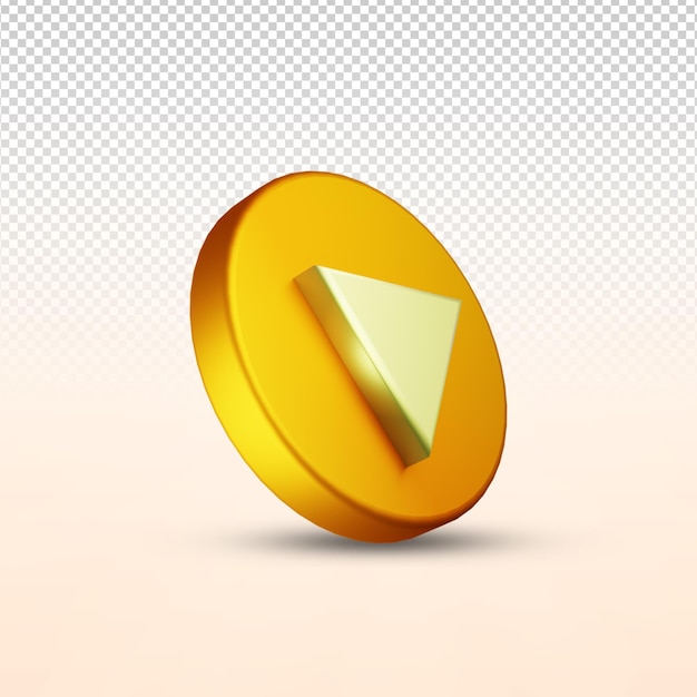 Play Button 3d Rendering Icon