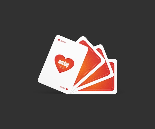 PSD playing cards mockup psd template