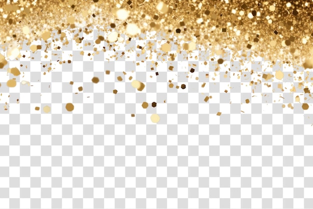 PNG Golden glitter confetti overlay