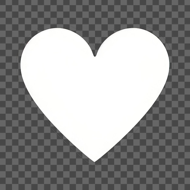 PSD png heart symbol shape white