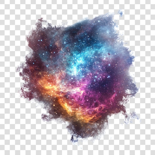 PSD png a vibrant nebula with cosmic color with sparkling astronomy universe space