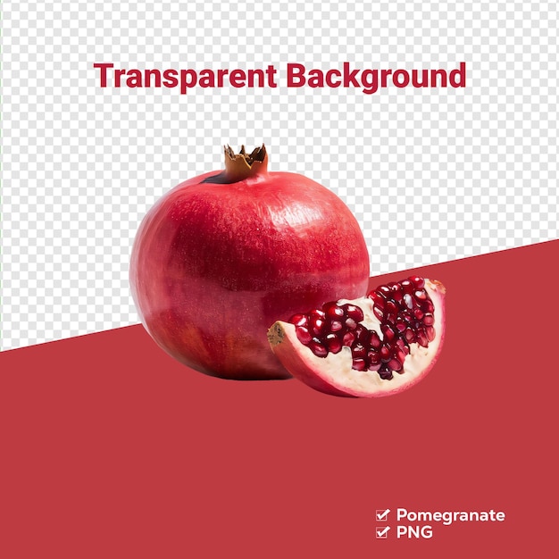 Pomegranate fruit transparent background PNG