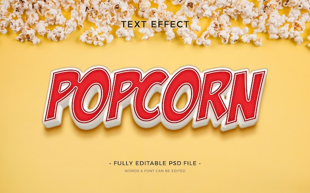 Popcorn text effect