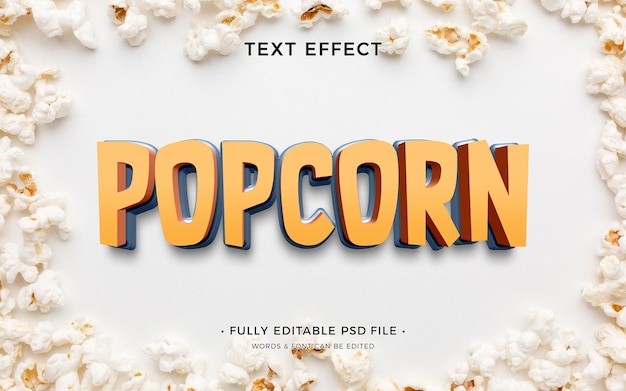 Popcorn text effect