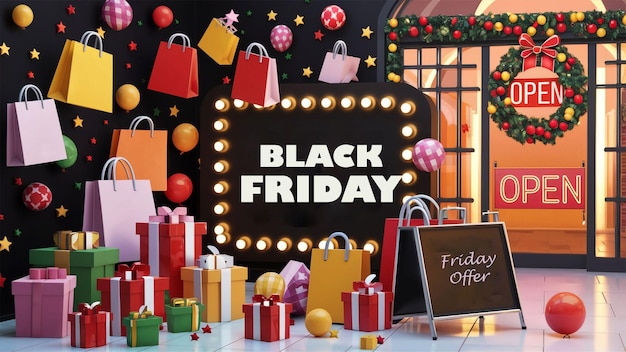 PSD poster for black friday