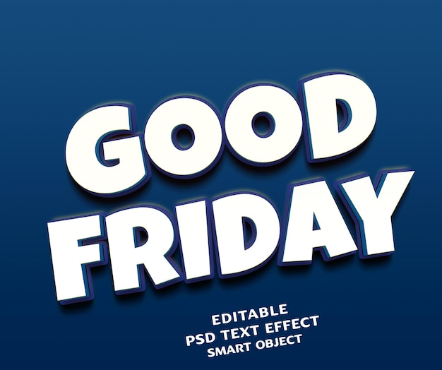 PSD a poster for good friday friday is displayed on a blue background