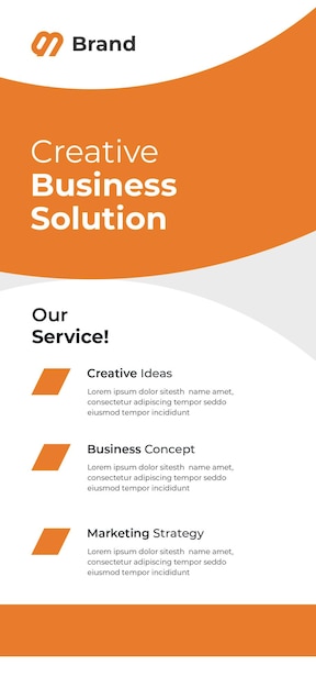 PSD a poster for our business that has the company name on it