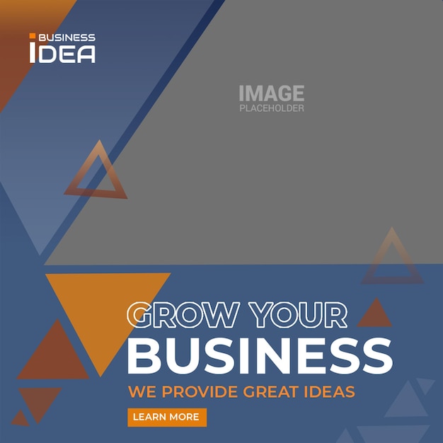 PSD a poster that says grow your business on it