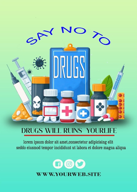 PSD poster that says quot no to no drugs quot