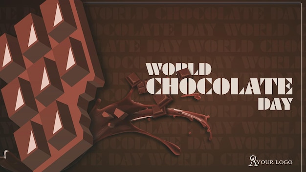 PSD a poster for world chocolate day