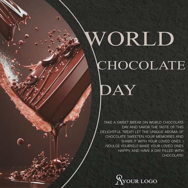 PSD a poster for world chocolate day