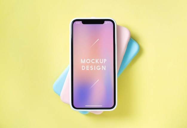 Premium mobile phone screen mockup template