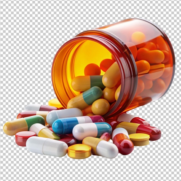 prescription medication on transparent background