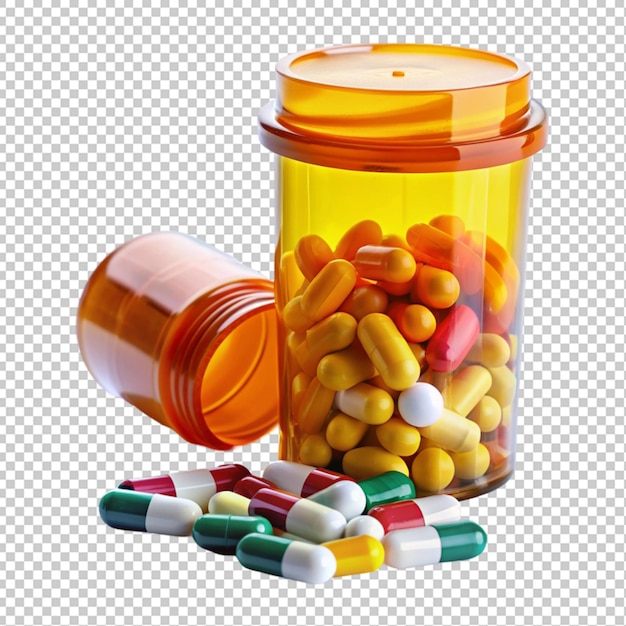 prescription medication on transparent background