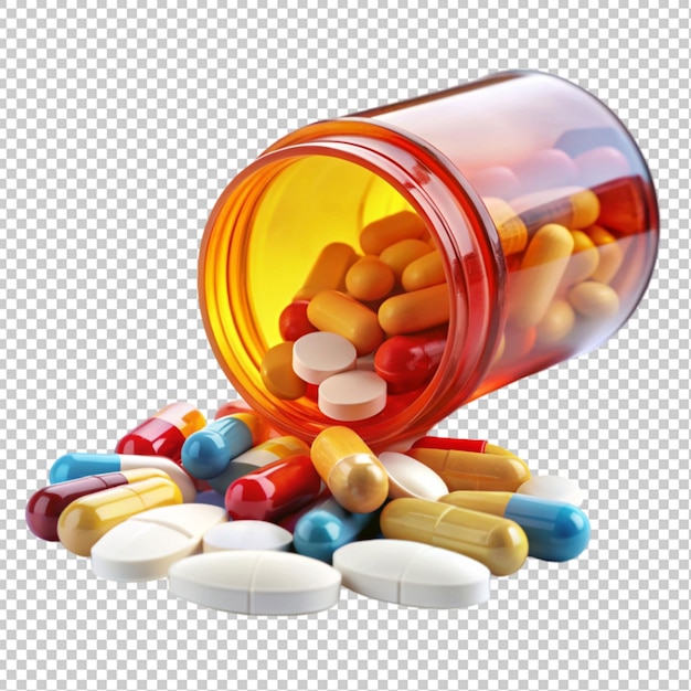 prescription medication on transparent background