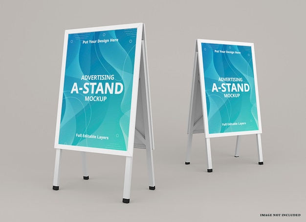 PSD presentation a stand banner mockup