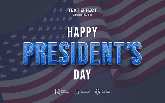 President day  text effect