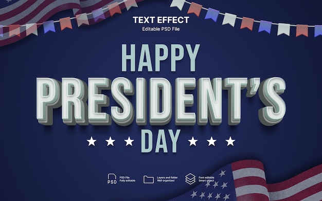 President day  text effect