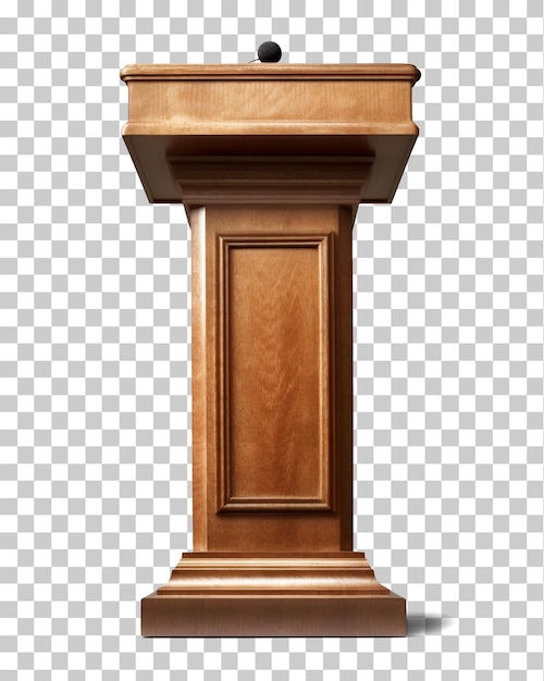 PSD press conference podium isolated on transparent background png psd