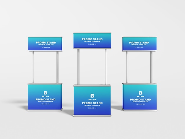 Promotional event stand banners mockup