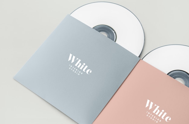 PSD promotional material cd package mockup