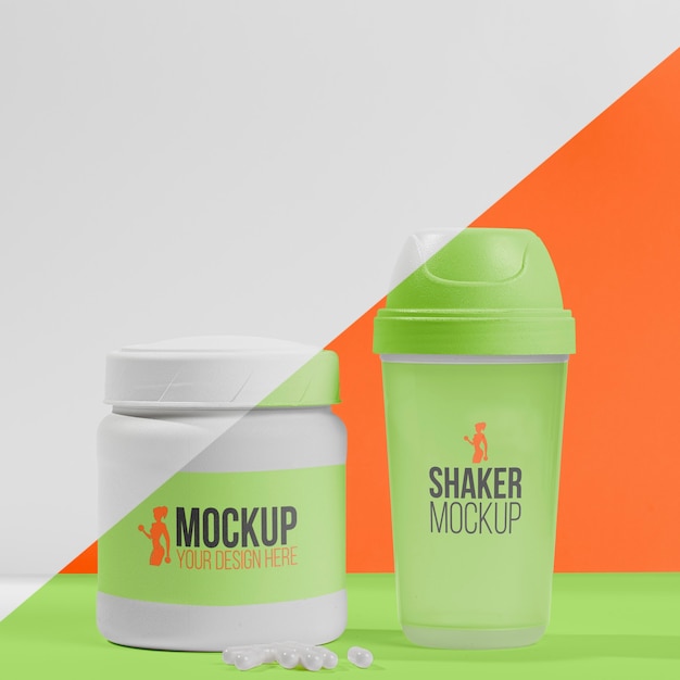 Protein bottle and shaker for gym