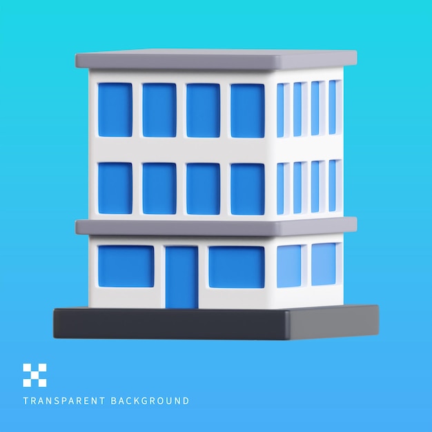 PSD 3D building 3D illustration