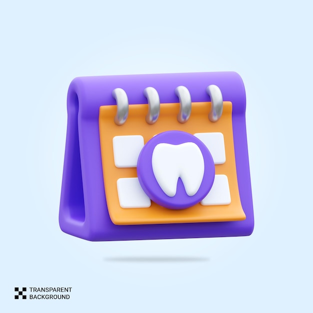 PSD 3D dental schedule icon