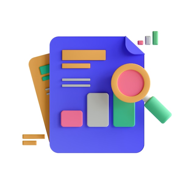 PSD psd 3d icon for product management prediction