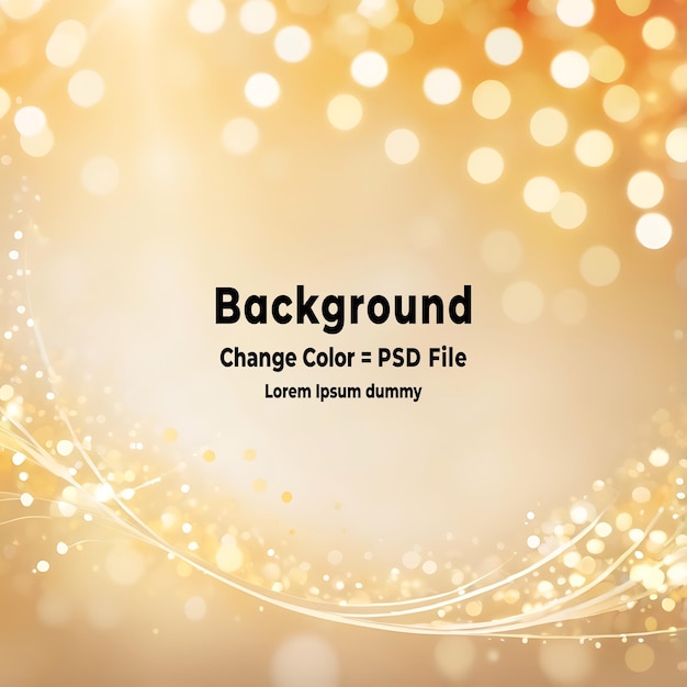 PSD psd abstract cream background with blurry festival lights and outdoor celebration bokeh