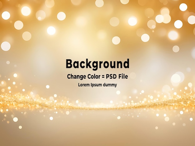 PSD psd abstract cream background with blurry festival lights and outdoor celebration bokeh