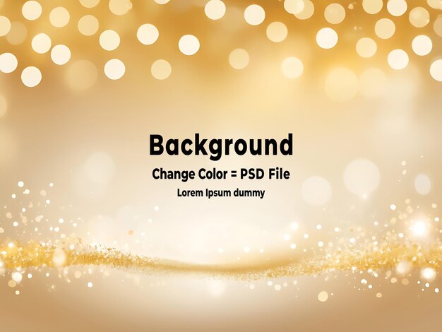 PSD psd abstract cream background with blurry festival lights and outdoor celebration bokeh