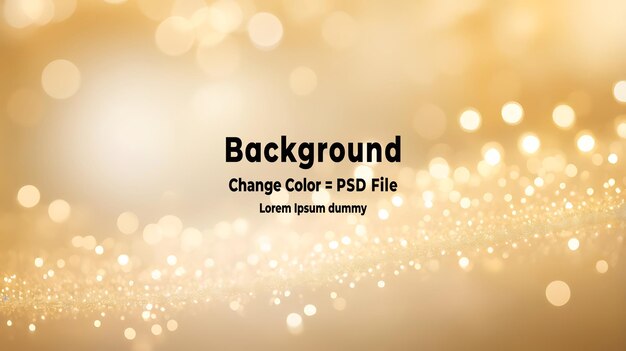 PSD psd abstract cream background with blurry festival lights and outdoor celebration bokeh