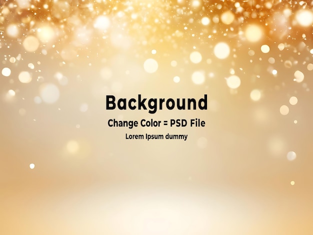 PSD psd abstract cream background with blurry festival lights and outdoor celebration bokeh