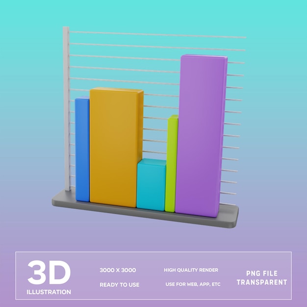 PSD psd-analytische grafiek 3d-illustratie