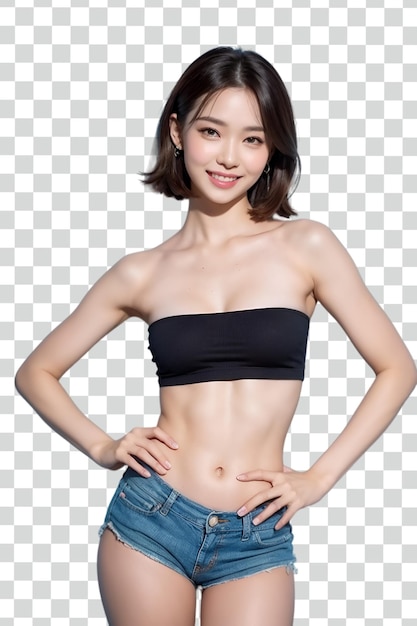 PSD psd asian sexy woman on transparent background