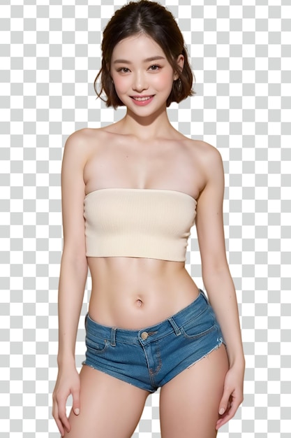 PSD psd asian sexy woman on transparent background